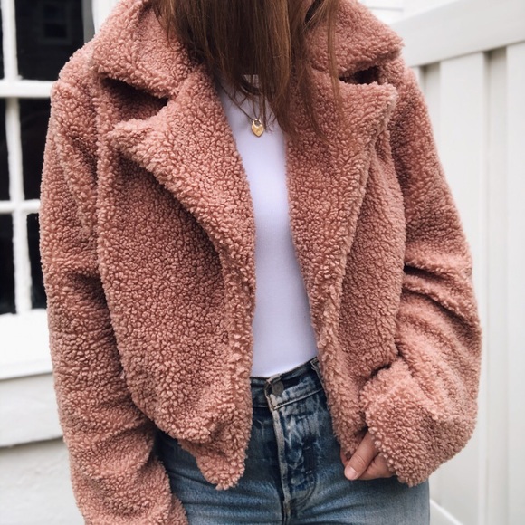 Last 1✨Faux Fur Teddy Jacket - BriBri Mauve - Picture 5 of 8